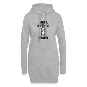 Pinguin Pinguine - Hoodie-Kleid - Grau meliert - Vorne