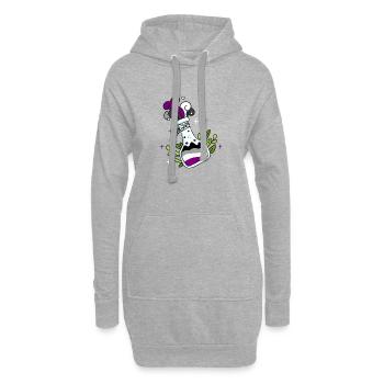 Asexueller Trank Ace Pride - Hoodie-Kleid - Grau meliert - Vorne