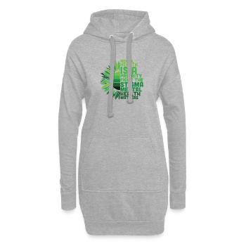 Sensibilisation à la santé mentale Tournesol - Sweat-shirt à capuche long Femme - gris chiné - Devant