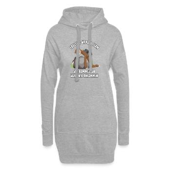 Wander Team Geschenk Bergsteiger Wanderung - Hoodie-Kleid - Grau meliert - Vorne