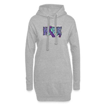 Sensibilisation à la prévention du suicide Hope - Sweat-shirt à capuche long Femme - gris chiné - Devant