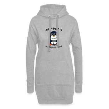 Spieler 7 hat das Spiel Betreten Baby - Hoodie-Kleid - Grau meliert - Vorne