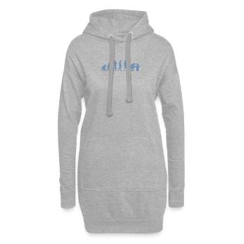 Évolution de Gamer Gambler Nerd Geek Progamer - Sweat-shirt à capuche long Femme - gris chiné - Devant