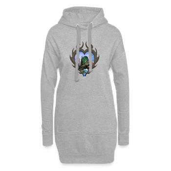 Kleine Fee am Strand - Hoodie-Kleid - Grau meliert - Vorne