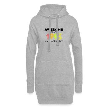 Fantastique depuis 1993 - né en 1993 - Sweat-shirt à capuche long Femme - gris chiné - Devant