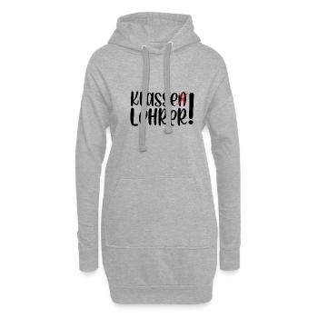 Klasse Lehrer - Hoodie-Kleid - Grau meliert - Vorne