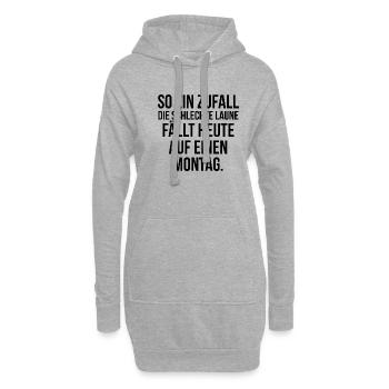 So ein Zufall die schlechte Laune fällt auf Montag - Hoodie-Kleid - Grau meliert - Vorne