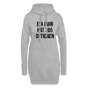 Ein Jahr hat 365 Optionen - Hoodie-Kleid - Grau meliert - Vorne