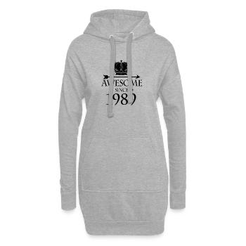 Né en 1989 - Fantastique depuis 1989 - Sweat-shirt à capuche long Femme - gris chiné - Devant