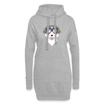Transgender Thai Bangkaew Dog - Hoodie-Kleid - Grau meliert - Vorne