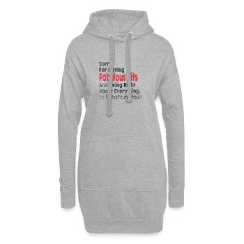 Désolé je suis fabuleux - Sweat-shirt à capuche long Femme - gris chiné - Devant