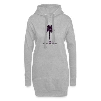 Ab auf die Palme! - Hoodie-Kleid - Grau meliert - Vorne