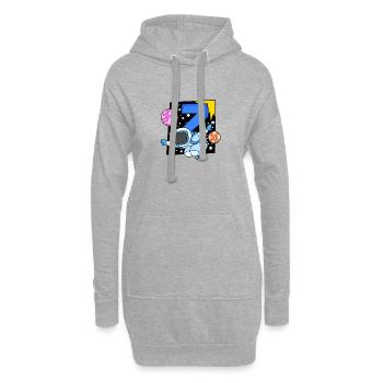 7 Geburtstag Junge - 7 Jahre alt - Ich bin 7 - Hoodie-Kleid - Grau meliert - Vorne