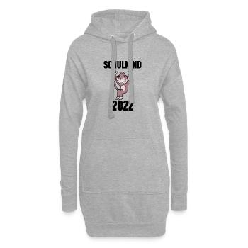Schuldkind Einschulung 2022 - Hoodie-Kleid - Grau meliert - Vorne