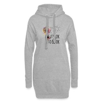 It's Ok no to Be Ok - Hoodie-Kleid - Grau meliert - Vorne
