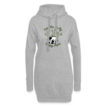 Take me to My Happy Place - Panda Lovers T-Shirt - Hoodie-Kleid - Grau meliert - Vorne