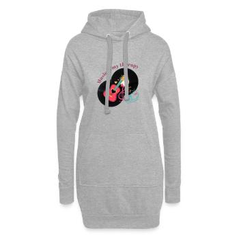 Music is my therapy - Music Lover Gift Idea - Hoodie-Kleid - Grau meliert - Vorne