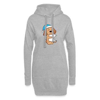 Chien Race de chien Cocker anglais Épagneul - Sweat-shirt à capuche long Femme - gris chiné - Devant