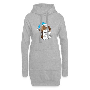 Dog dog breed Charles Spaniel - Hoodie Dress - heather grey - Front