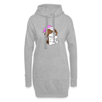Dog dog breed Cavalier King Charles Spaniel - Hoodie Dress - heather grey - Front