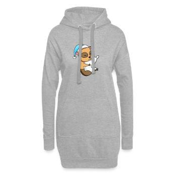 Cochon d’Inde Bébé - Sweat-shirt à capuche long Femme - gris chiné - Devant
