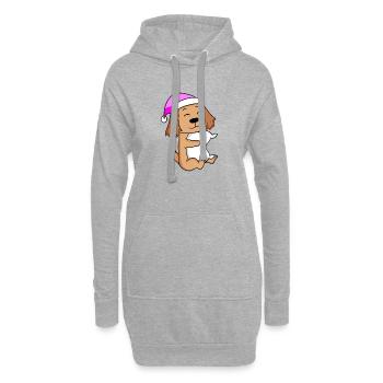 Chien Race de chien Cocker anglais Épagneul - Sweat-shirt à capuche long Femme - gris chiné - Devant