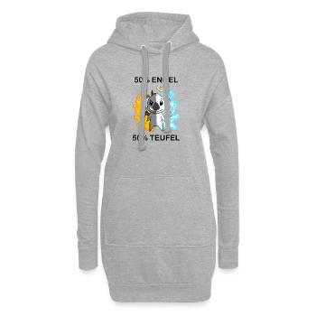 Koala - Engel und Teufel - Hoodie-Kleid - Grau meliert - Vorne