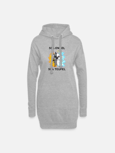 Koala - Engel und Teufel - Hoodie-Kleid - Grau meliert