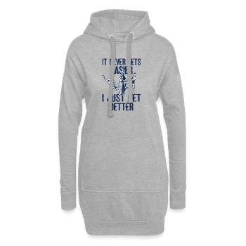 Ce ne sera jamais plus facile le triathlon - Sweat-shirt à capuche long Femme - gris chiné - Devant