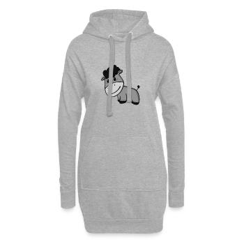 Esel - Hoodie-Kleid - Grau meliert - Vorne