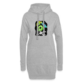 Garçon 6 ans cadeau fils astronaute - Sweat-shirt à capuche long Femme - gris chiné - Devant