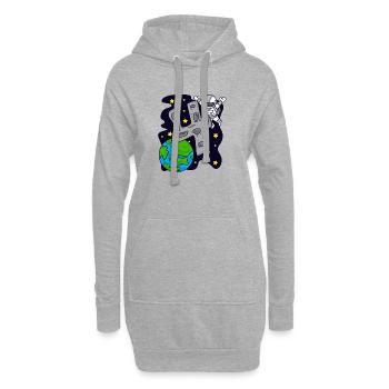 Junge 4 Jahre alt - 4. Geburtstag Geschenk - Hoodie-Kleid - Grau meliert - Vorne