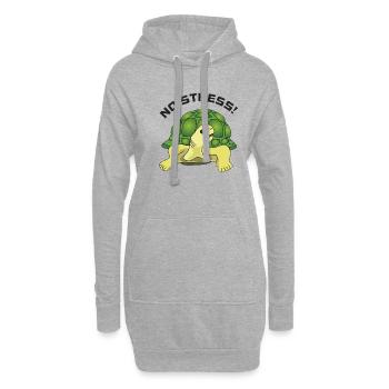 pas de stress - Sweat-shirt à capuche long Femme - gris chiné - Devant