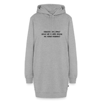 Künstliche Intelligenz probieren wirs mit echter - Hoodie-Kleid - Grau meliert - Vorne