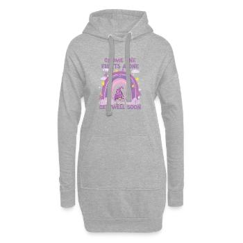 Gnome One combat seul le cancer du pancréas - Sweat-shirt à capuche long Femme - gris chiné - Devant