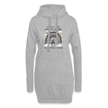 Gnome One combat seul le cancer de la peau - Sweat-shirt à capuche long Femme - gris chiné - Devant