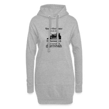 Unser Orchester ist wie eine Familie - Hoodie-Kleid - Grau meliert - Vorne