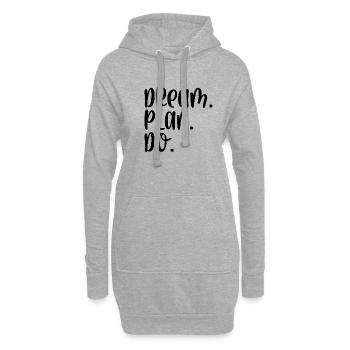 Dream Plan Do - Hoodie-Kleid - Grau meliert - Vorne