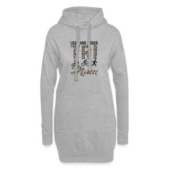 Triathlète Tri Maman bruyante et fière - Sweat-shirt à capuche long Femme - gris chiné - Devant