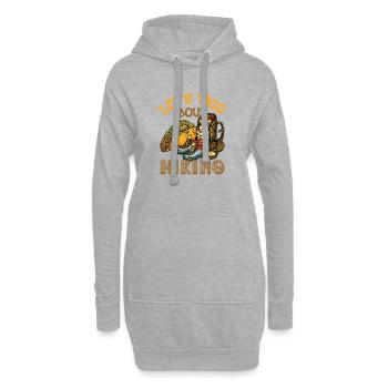 Let's Taco 'Bout Hiking - Hoodie-Kleid - Grau meliert - Vorne