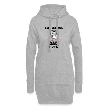 Papa Papa Mer du Nord Meilleur papa Mouette - Sweat-shirt à capuche long Femme - gris chiné - Devant