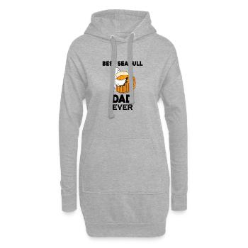 Papa Papa Mer du Nord Meilleur papa Mouette - Sweat-shirt à capuche long Femme - gris chiné - Devant