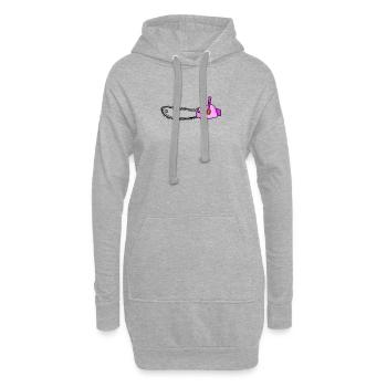Tronçonneuse pour femme - Tronçonneuse pour femme - Sweat-shirt à capuche long Femme - gris chiné - Devant
