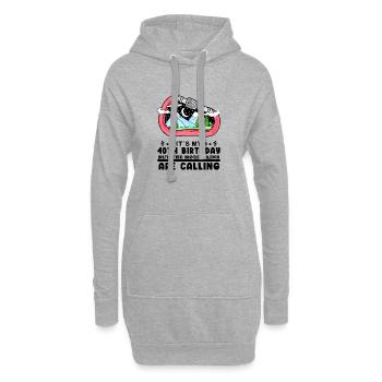 Wandern 40. Geburtstag Wanderer 40 Jahre alt - Hoodie-Kleid - Grau meliert - Vorne