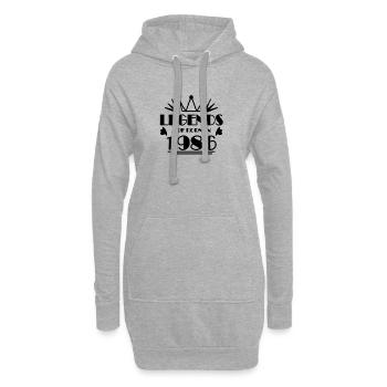 1986 - Jahrgang 1986 - Hoodie-Kleid - Grau meliert - Vorne
