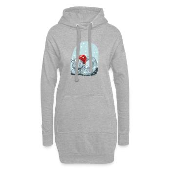 Winterwolf - Hoodie-Kleid - Grau meliert - Vorne