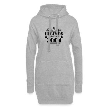 2004 - Jahrgang 2004 - Hoodie-Kleid - Grau meliert - Vorne