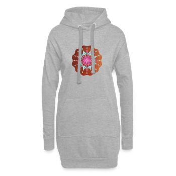BlumenMandala Entspannung - Sonja Ariel von Staden - Hoodie-Kleid - Grau meliert - Vorne
