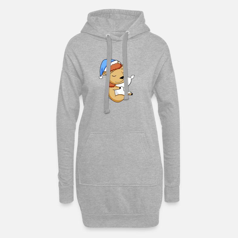 Bison - Hoodie-Kleid - Grau meliert