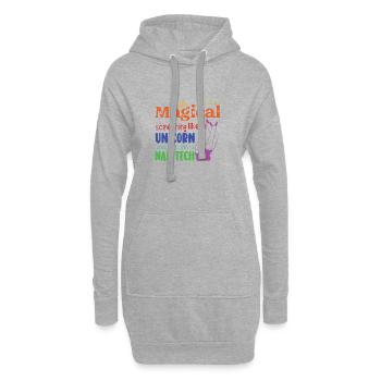 Je suis un peu une technicienne ongulaire magique - Sweat-shirt à capuche long Femme - gris chiné - Devant